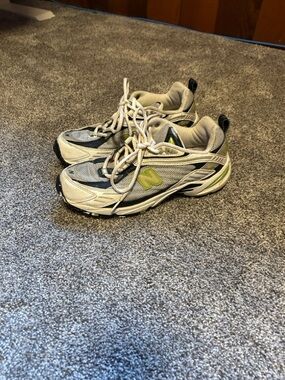 New Balance Gray and Lime Running Sneakers